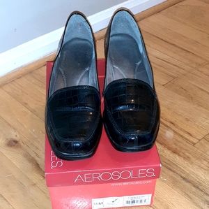 Women black wedge shoes